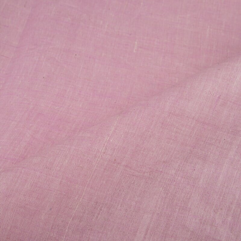 CHAMBRAY LILAC COTTON FABRIC - HAND SPUN HAND WOVEN FABRIC | ORGANIC FABRIC