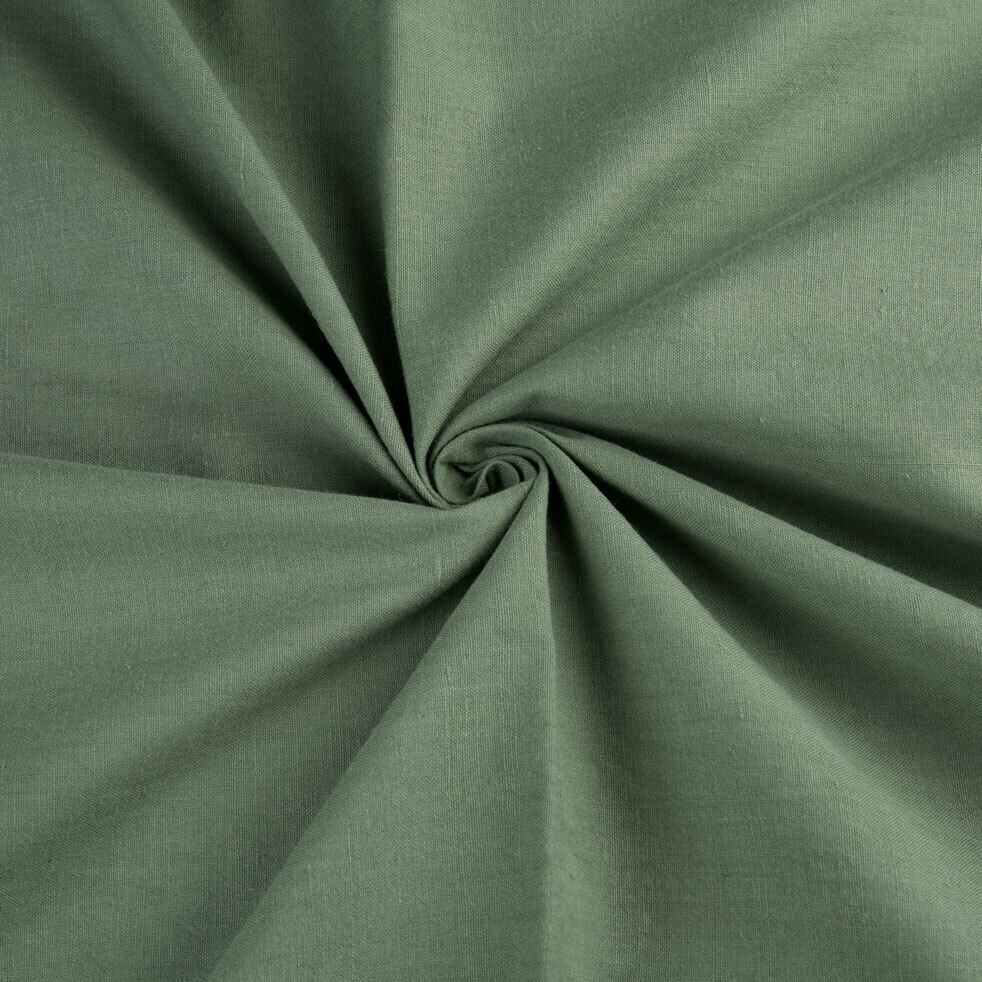 PLAIN DARK GREEN COTTON FABRIC - HAND SPUN HAND WOVEN FABRIC | ORGANIC FABRIC