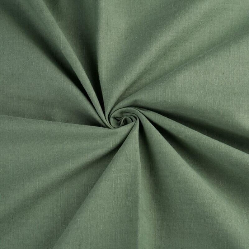 PLAIN DARK GREEN COTTON FABRIC - HAND SPUN HAND WOVEN FABRIC | ORGANIC FABRIC