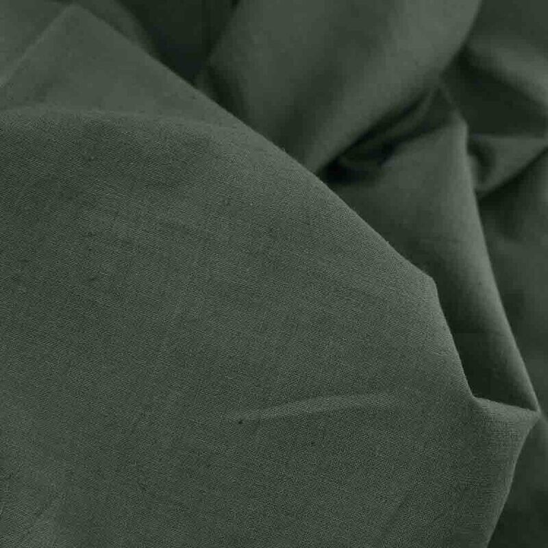 PLAIN OLIVE GREEN COTTON FABRIC - HAND SPUN HAND WOVEN FABRIC | ORGANIC FABRIC