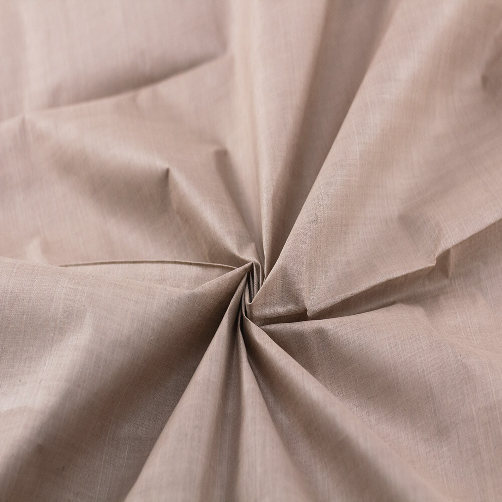 PLAIN TAUPE   COTTON FABRIC - HAND SPUN HAND WOVEN FABRIC | ORGANIC FABRIC