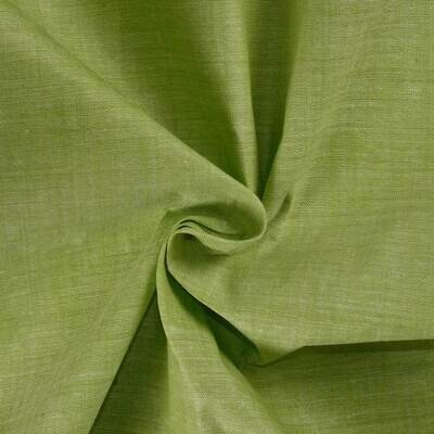 PLAIN CHAMBRAY GREEN COTTON FABRIC - HAND SPUN HAND WOVEN FABRIC | ORGANIC FABRIC PLAIN CHAMBRAY GREEN COTTON FABRIC - HAND SPUN HAND WOVEN FABRIC | ORGANIC FABRIC