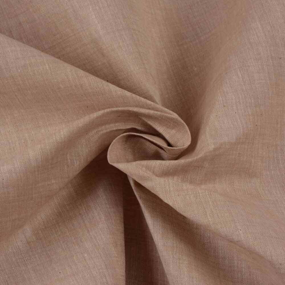 CHAMBRAY BROWN  COTTON FABRIC - HAND SPUN HAND WOVEN FABRIC |Organi Fabric