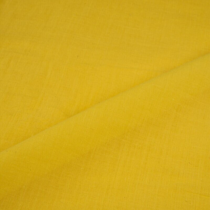 PLAIN YELLOW COTTON FABRIC - HAND SPUN HAND WOVEN FABRIC | ORGANIC FABRIC