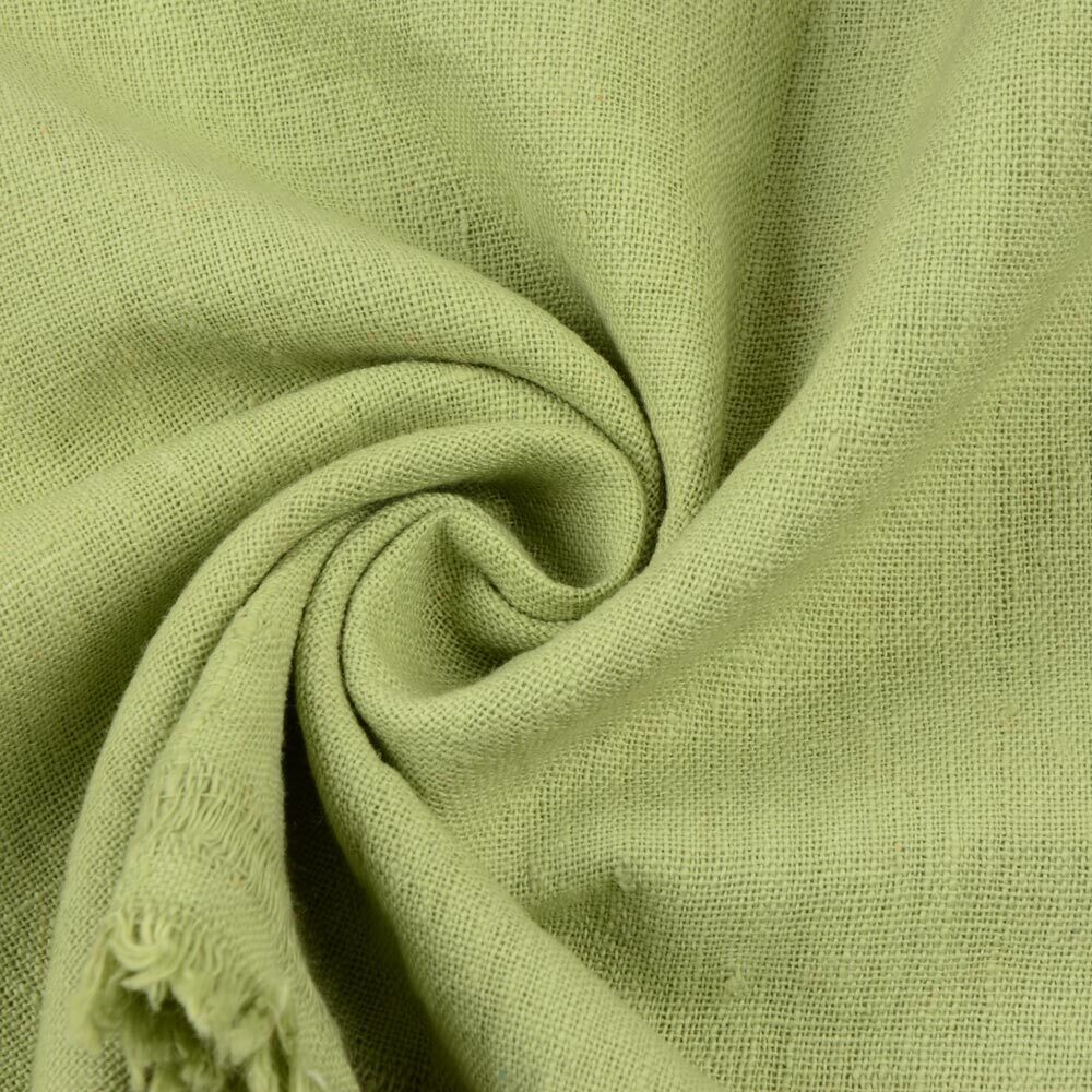 PLAIN GREEN COTTON FABRIC - HAND SPUN HAND WOVEN FABRIC | ORGANIC FABRIC