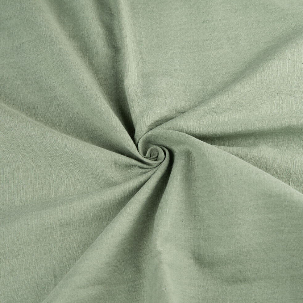 PLAIN LIGHT GREEN COTTON FABRIC - HAND SPUN HAND WOVEN FABRIC | ORGANIC FABRIC