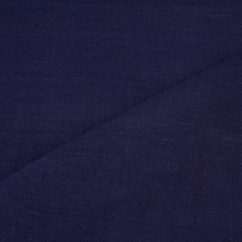 PLAIN DARK BLUE COTTON FABRIC - HAND SPUN HAND WOVEN FABRIC | ORGANIC FABRIC