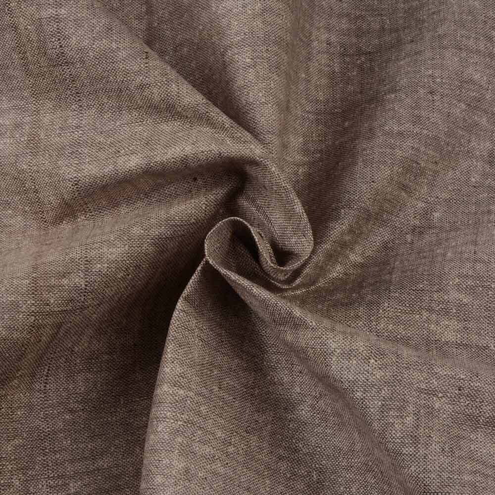 PLAIN BROWN MATKA SILK &amp; COTTON BLEND HANDWOVEN FABRIC| ORGANIC FABRIC 