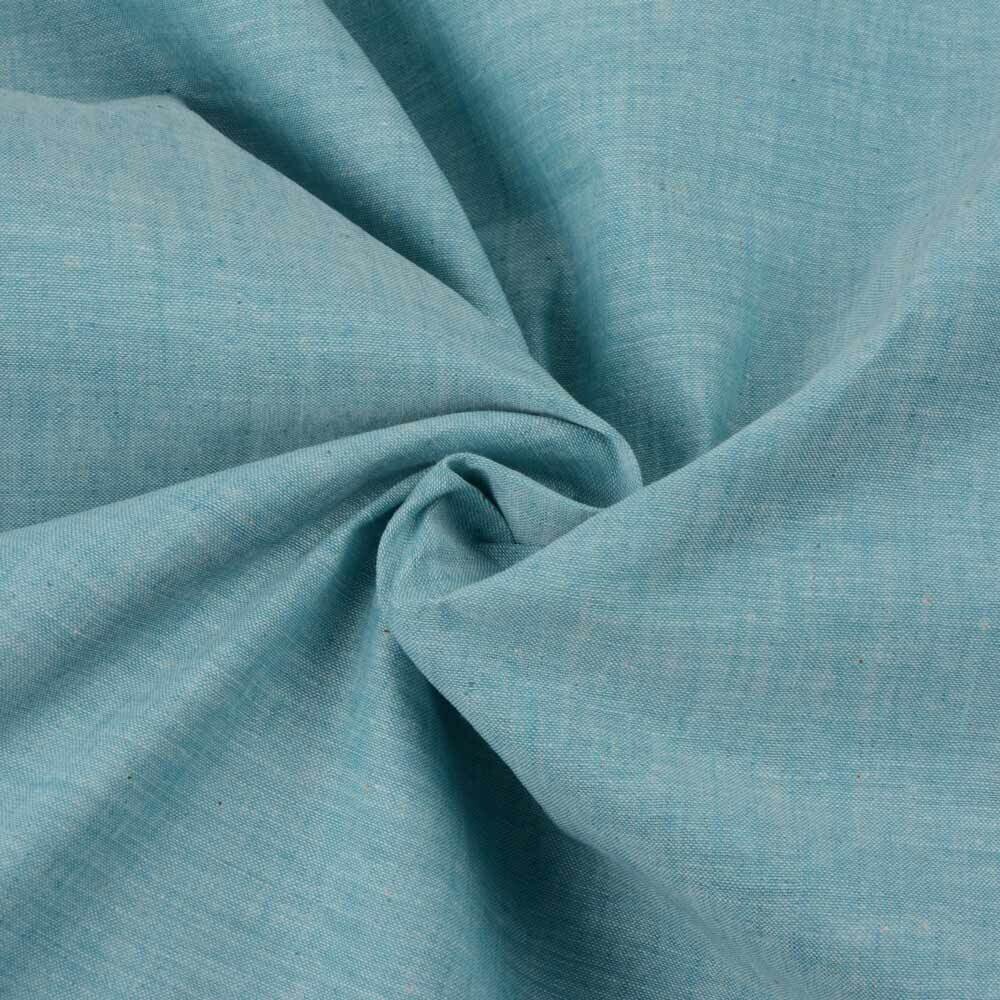 PLAIN BLUE COTTON FABRIC - HAND SPUN HAND WOVEN FABRIC | ORGANIC FABRIC