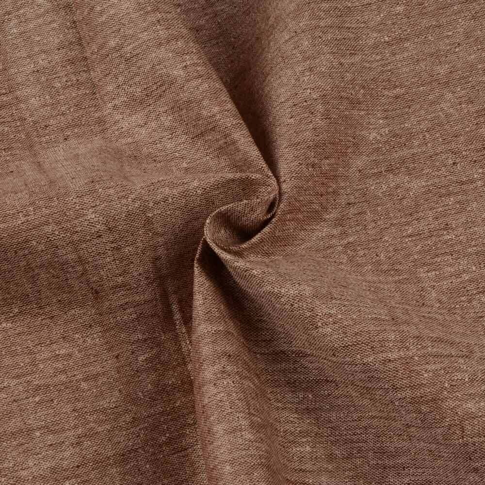 PLAIN BROWN MATKA SILK &amp; COTTON BLEND HANDWOVEN FABRIC| ORGANIC FABRIC 