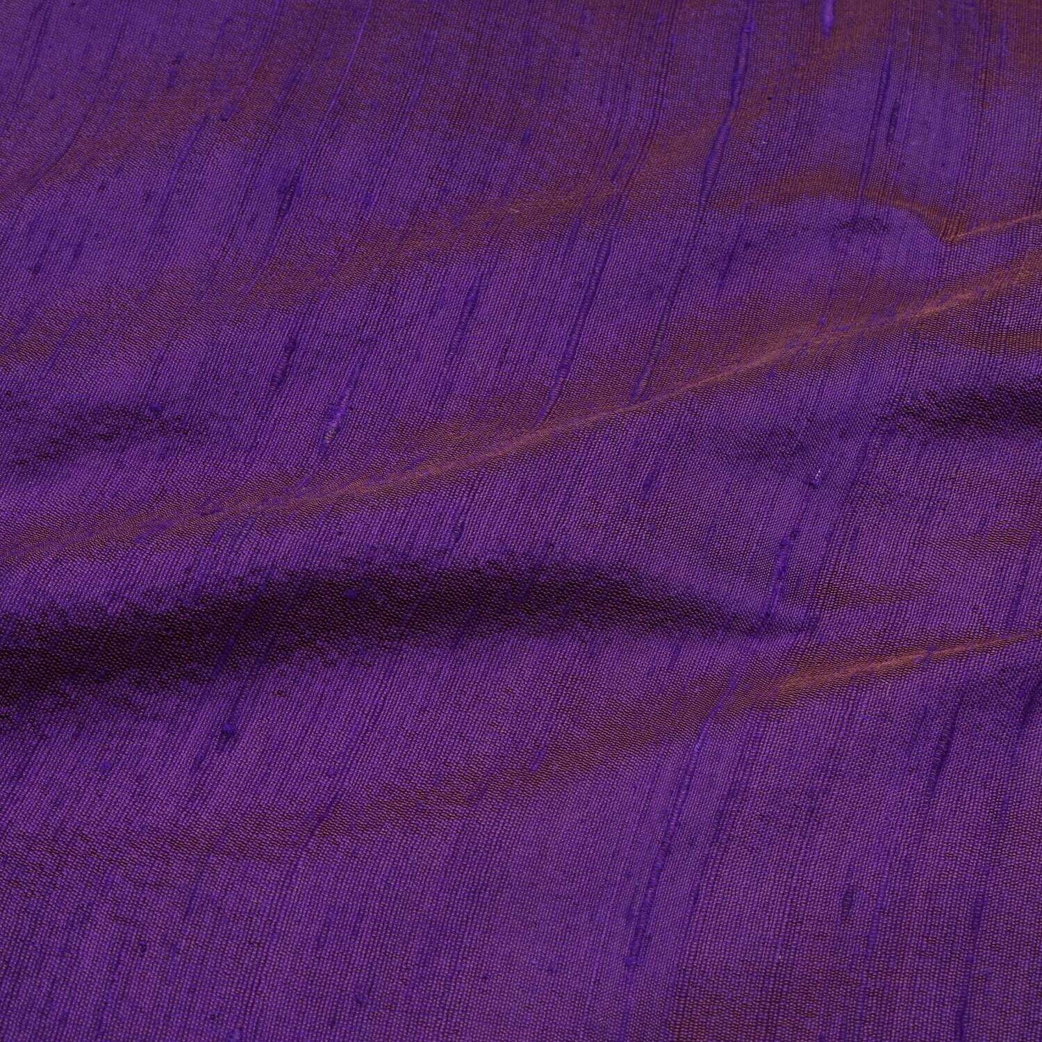 Dark Purple Colo | Silk Dupioni Fabric | Raw Silk | ORGANIC FABRIC