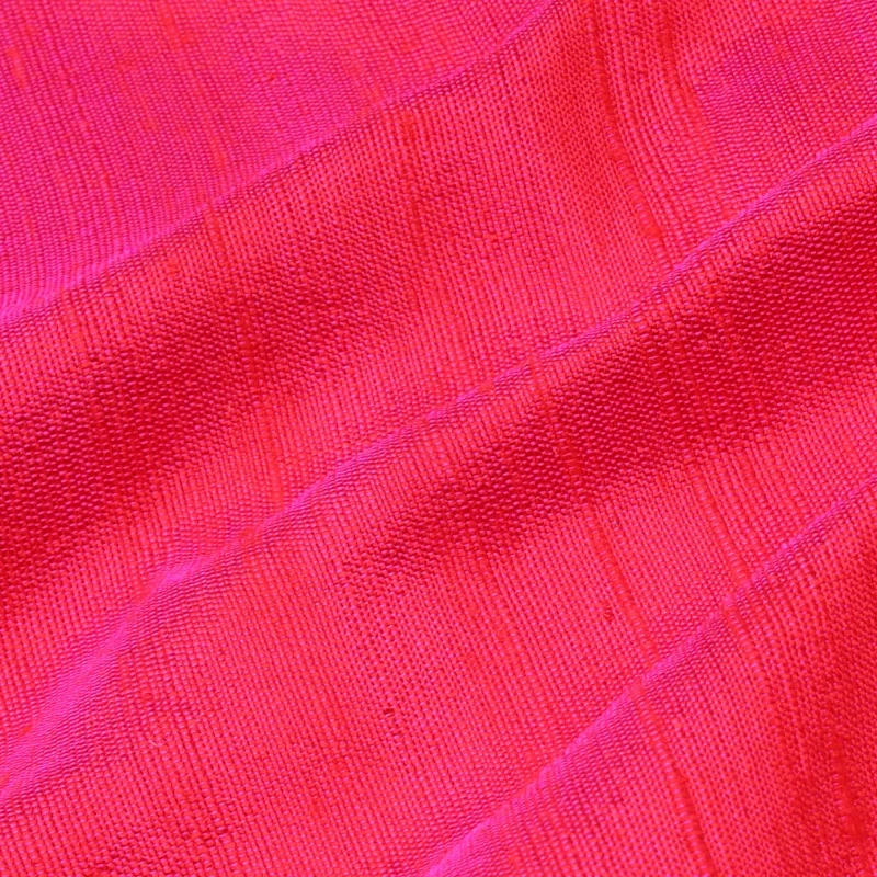 Magenta Pink Color | Silk Dupioni Fabric | Raw Silk | ORGANIC FABRIC