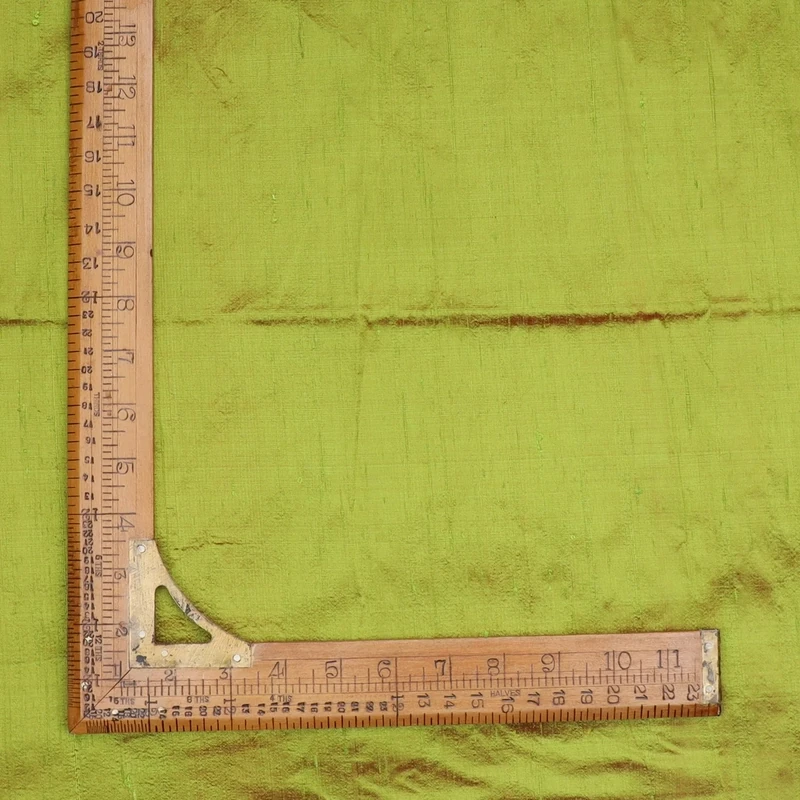 Venom Green Color Plain | Silk Dupioni Fabric | Raw Silk | ORGANIC FABRIC