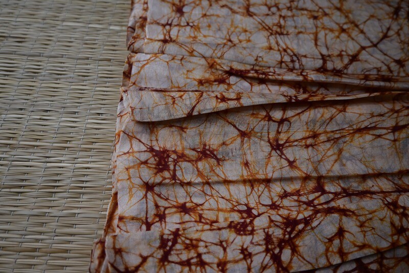 Mulberry Silk Fabric With Hand Batik Print Fabric