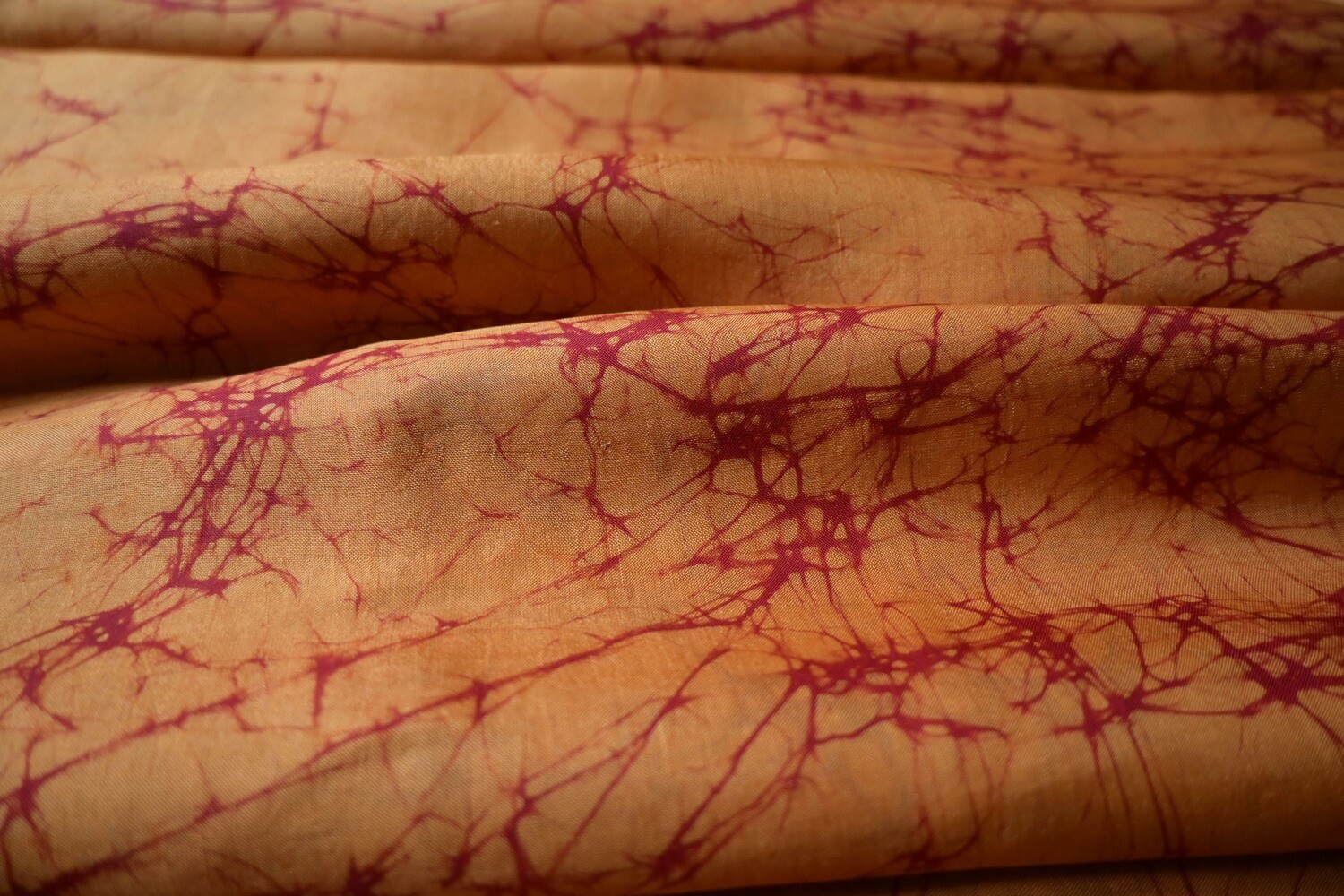 Mulberry Silk Fabric With Hand Batik Print Fabric