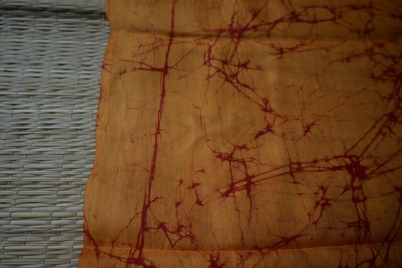 Mulberry Silk Fabric With Hand Batik Print Fabric