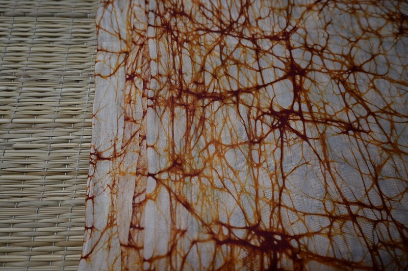 Mulberry Silk Fabric With Hand Batik Print Fabric