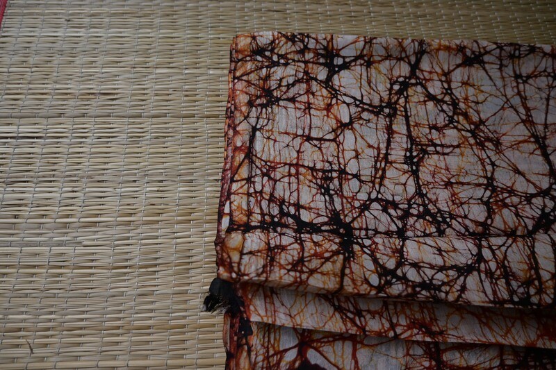 Mulberry Silk Fabric With Hand Batik Print Fabric