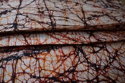 Mulberry Silk Fabric With Hand Batik Print Fabric