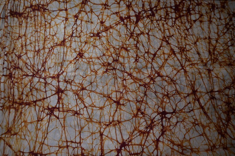 Mulberry Silk Fabric With Hand Batik Print Fabric