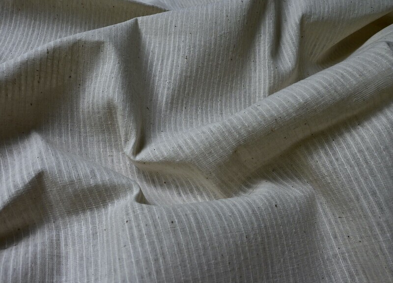 100% Organic Muslin Fabric By The Yard | Unbleached  Muslin Fabric | Striped Design