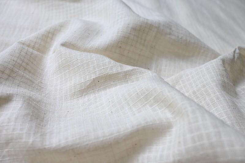 100% Organic Muslin Fabric By The Yard | Unbleached Muslin Fabric | Small Box Design