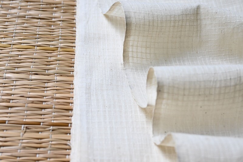 100% Organic Muslin Fabric By The Yard | Unbleached Muslin Fabric | Small Box Design