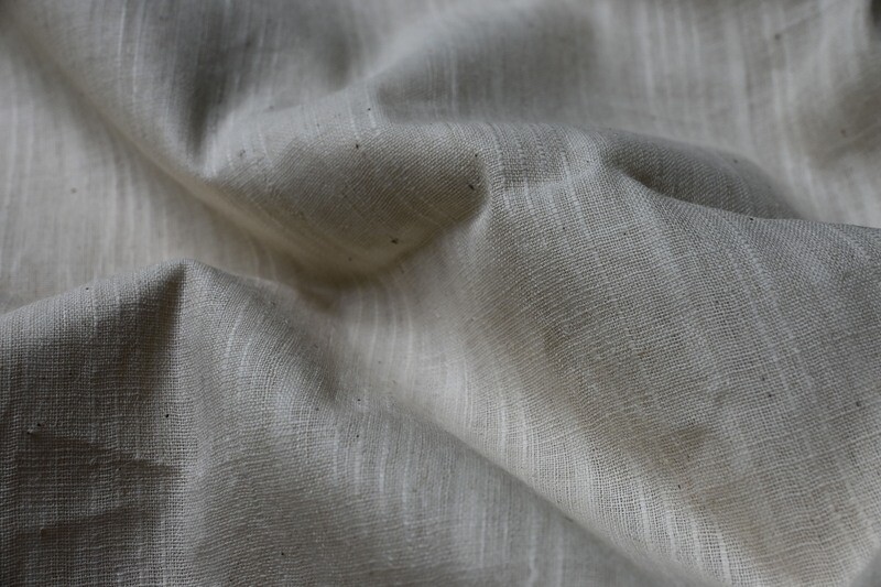 100% Organic Muslin Fabric By The Yard | Unbleached Muslin Fabric | Stripe Design