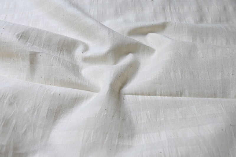 100% Organic Muslin Fabric By The Yard | Unbleached Muslin Fabric | Stripe Design