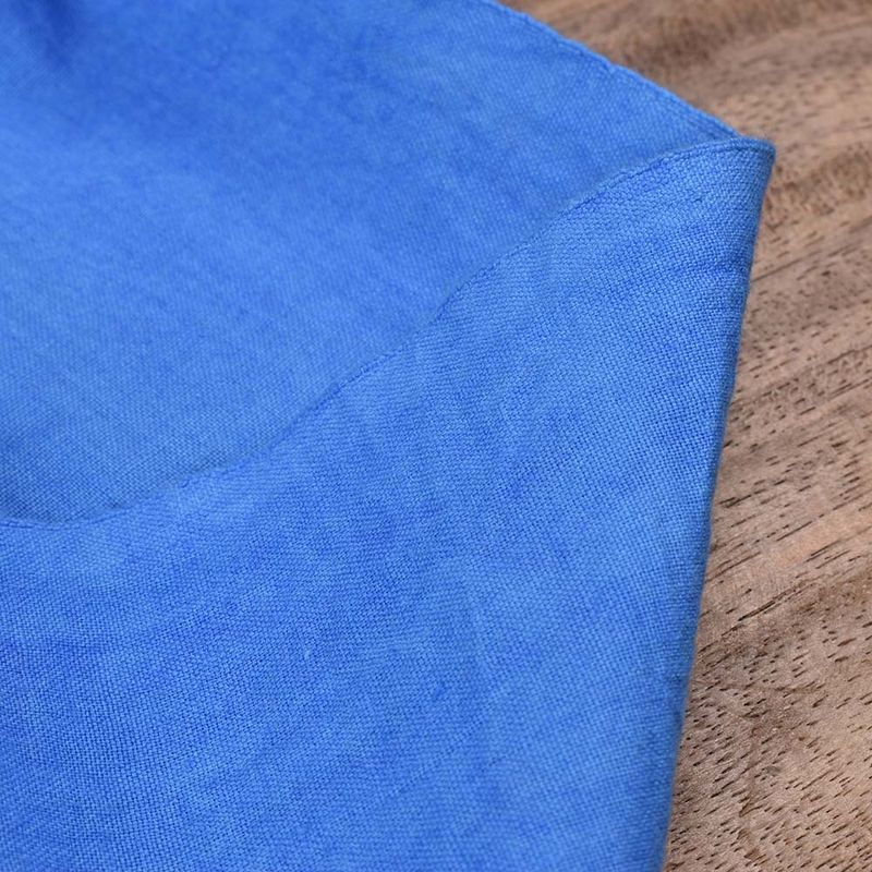 PLAIN BLUE COTTON 120 GSM HAND WOVEN FABRIC