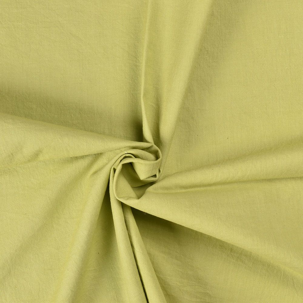 PLAIN GREEN COTTON 120 GSM HAND WOVEN FABRIC