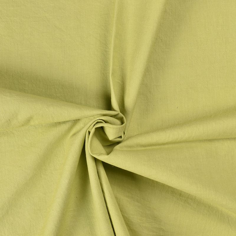 PLAIN GREEN COTTON 120 GSM HAND WOVEN FABRIC