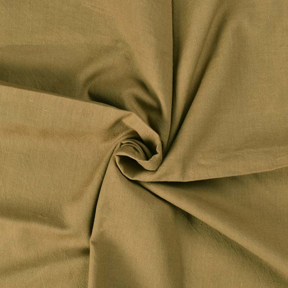 PLAIN OLIVE PURE COTTON  120 GSM HAND WOVEN FABRIC