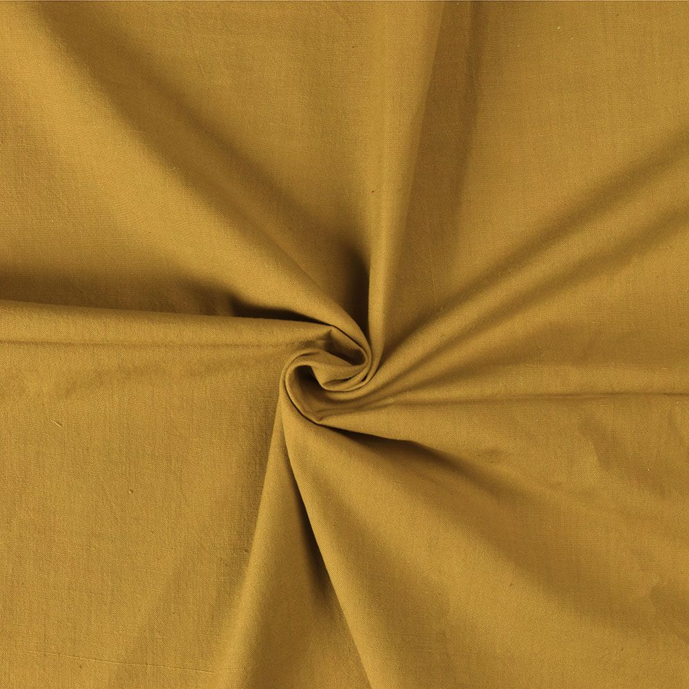 PLAIN MUSTARD COTTON  120 GSM HAND WOVEN FABRIC