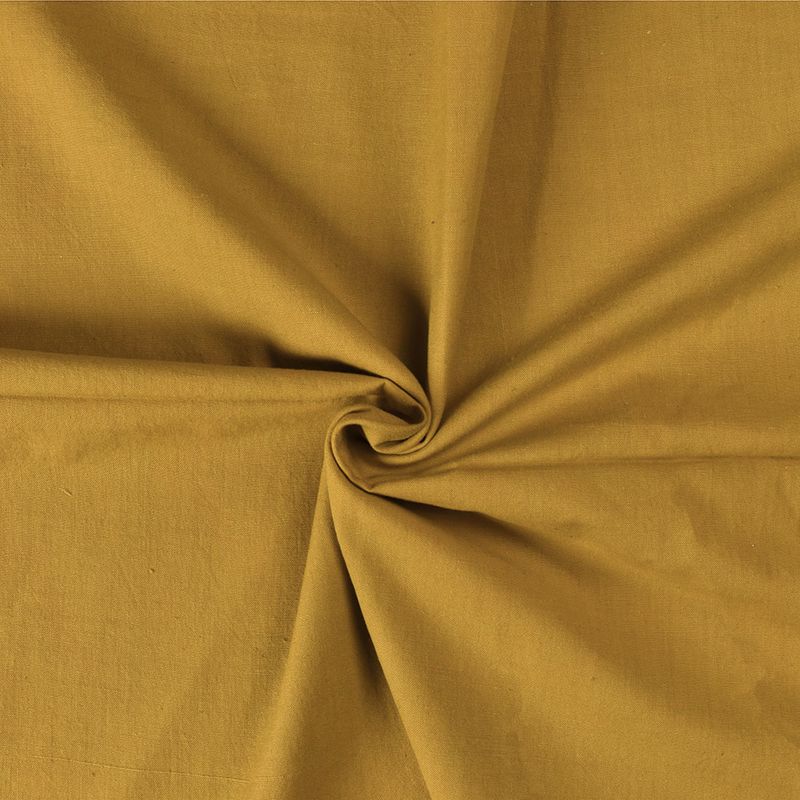 PLAIN MUSTARD COTTON  120 GSM HAND WOVEN FABRIC