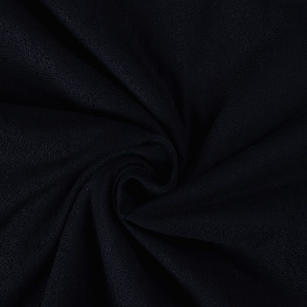 PLAIN BLACK COTTON  120 GSM HAND WOVEN FABRIC