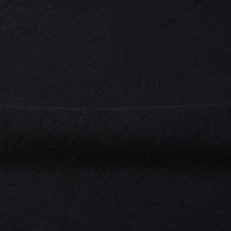 PLAIN BLACK COTTON 120 GSM HAND WOVEN FABRIC