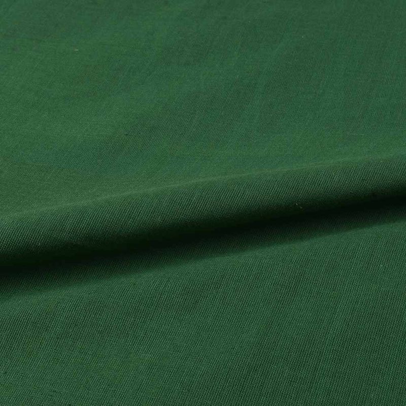 PLAIN GREEN COTTON 120 GSM HAND WOVEN FABRIC