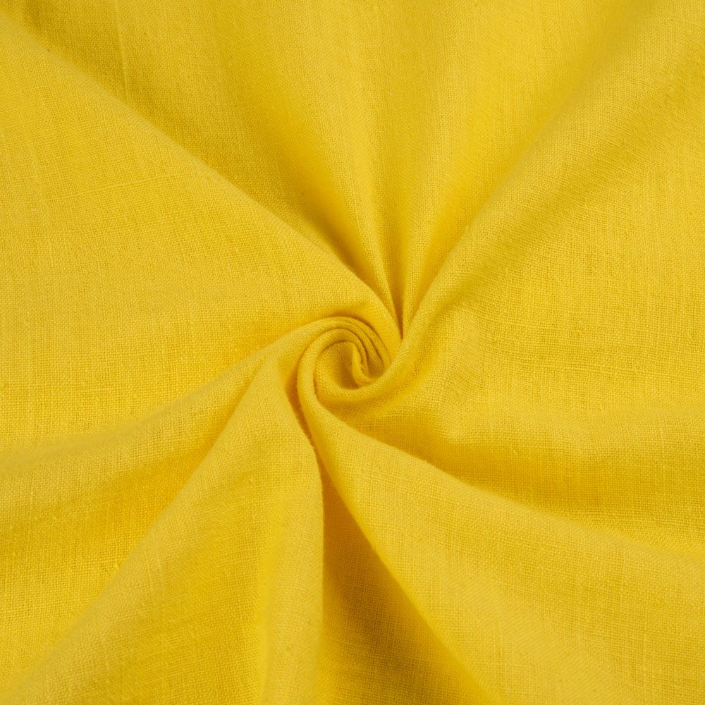 PLAIN YELLOW COTTON  120 GSM HAND WOVEN FABRIC
