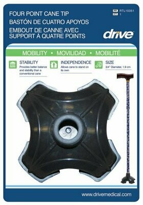 Quad Support Cane Tip (¾” cane diameter)
