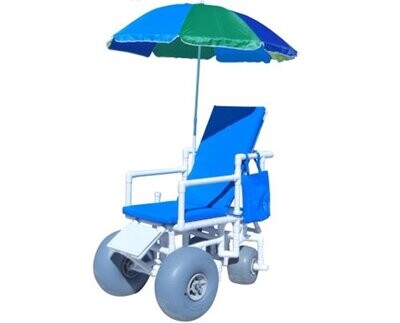 Beach Wheelchair with Swivel Wheels in Back