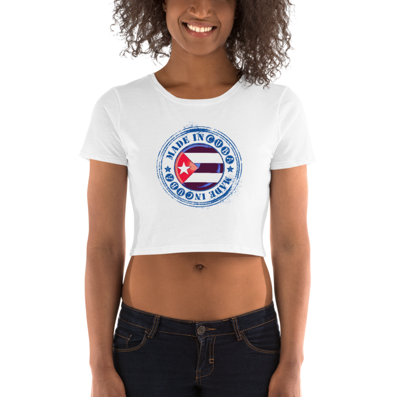 Women’s Crop Tee cuba flag