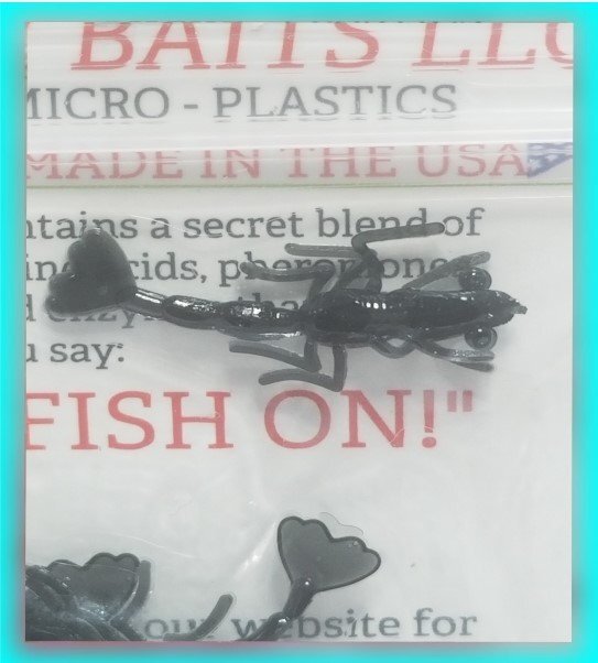 Black Freshwater Shrimp 8-pack (by B-Y Baits)
