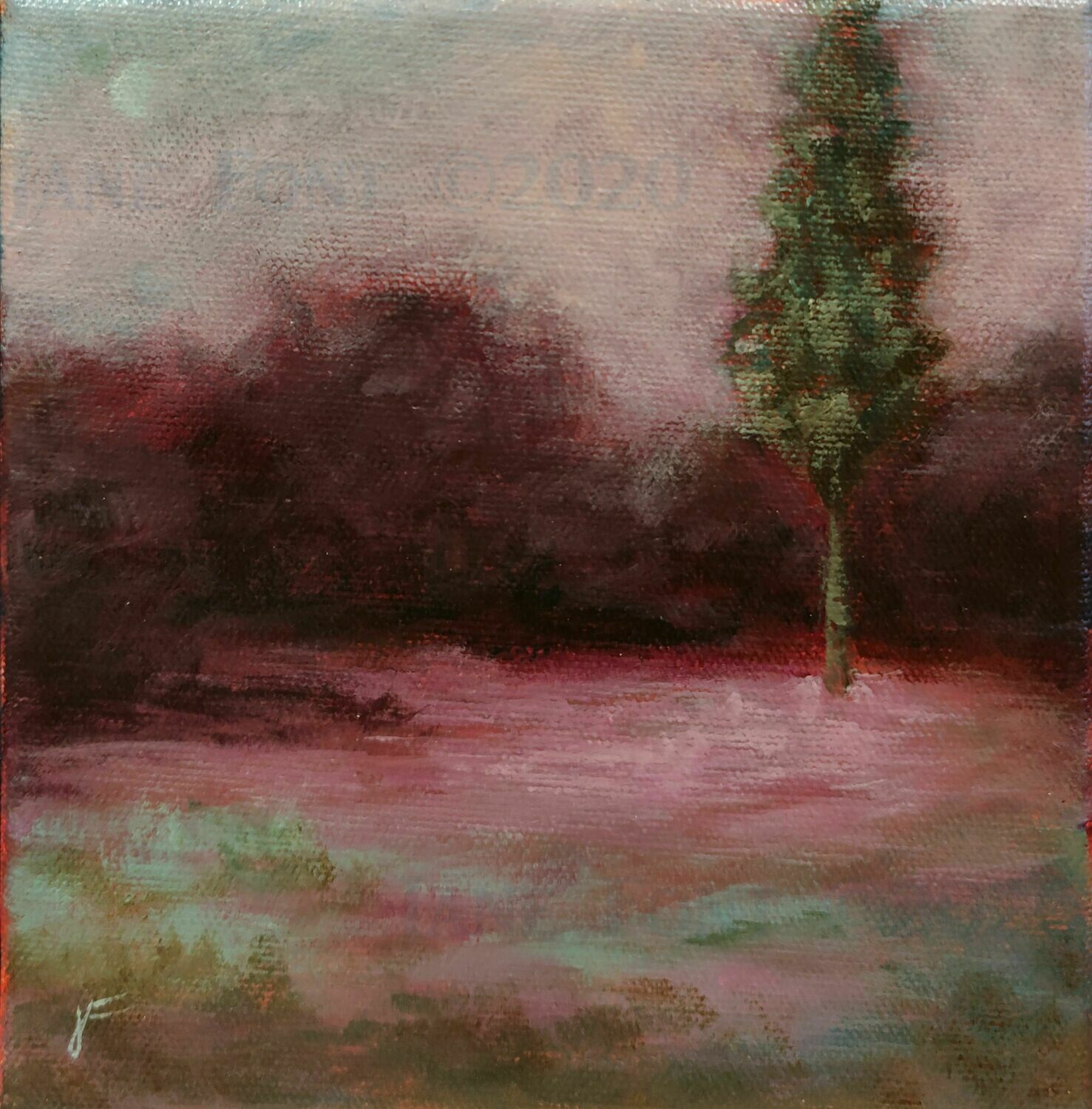 Late Song 1 - Original Acrylic Landscape by Jane Font Late Song 1 - Original Acrylic Landscape by Jane Font