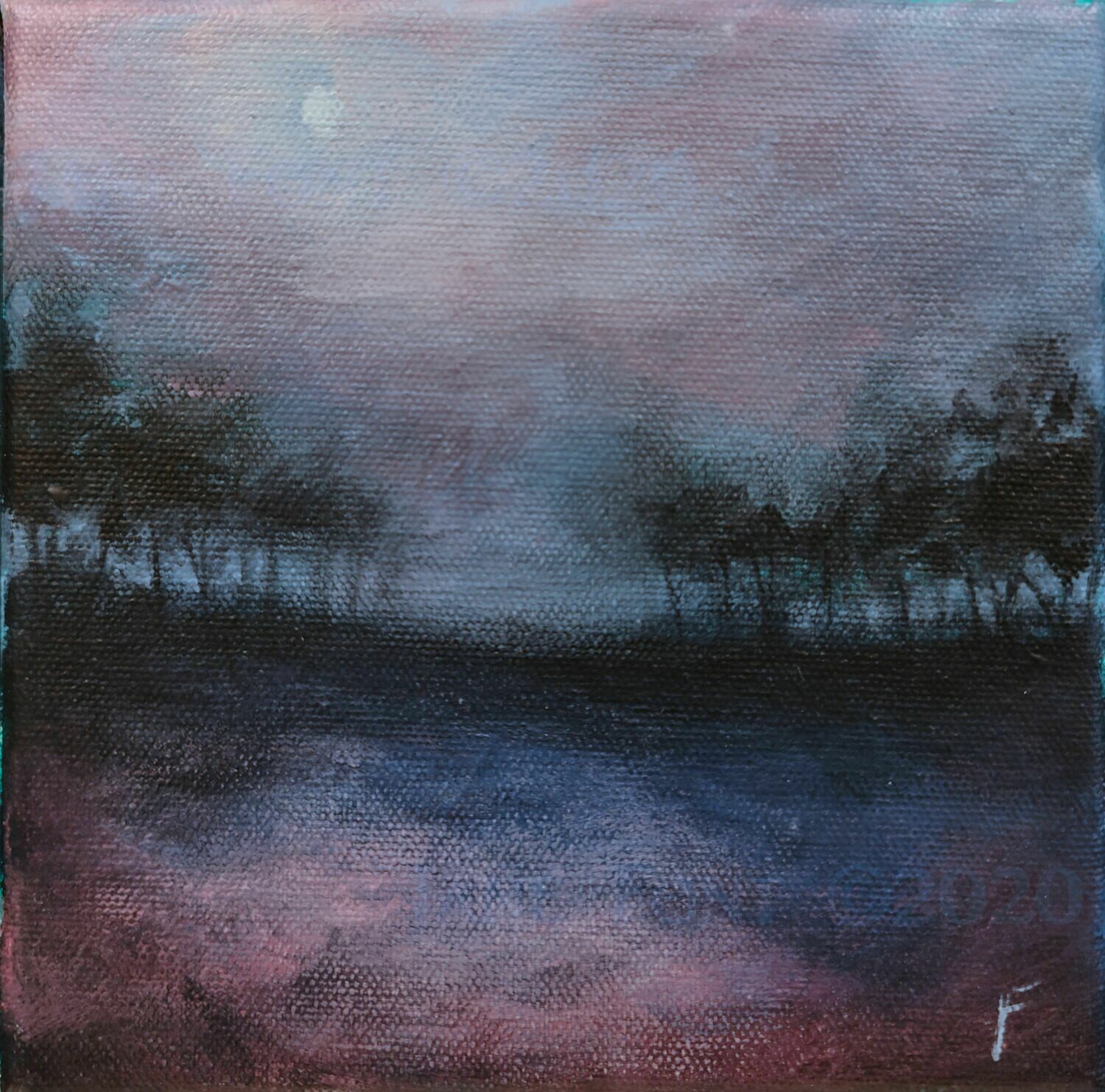 Late Song 2 - Original Acrylic Landscape by Jane Font Late Song 2 - Original Acrylic Landscape by Jane Font