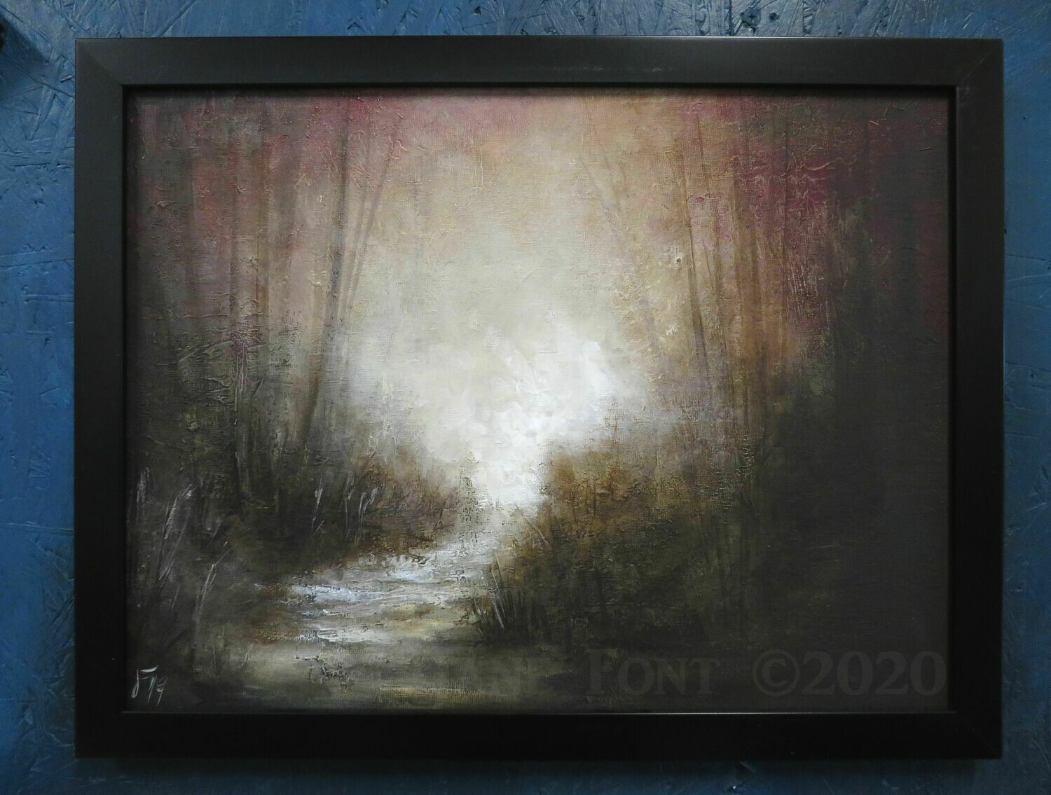 Follow - Original Finger Painted Landscape by Jane Font Follow - Original Finger Painted Landscape by Jane Font
