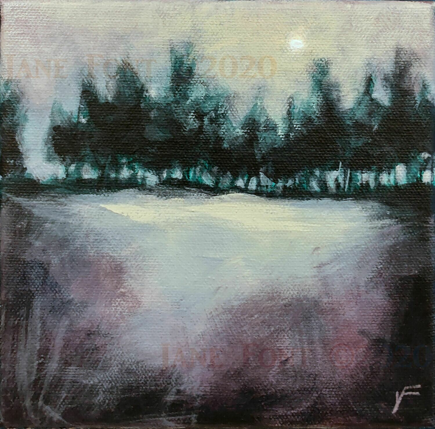 Welcome (Night and Day) - Original Acrylic Landscape by Jane Font Welcome (Night and Day) - Original Acrylic Landscape by Jane Font