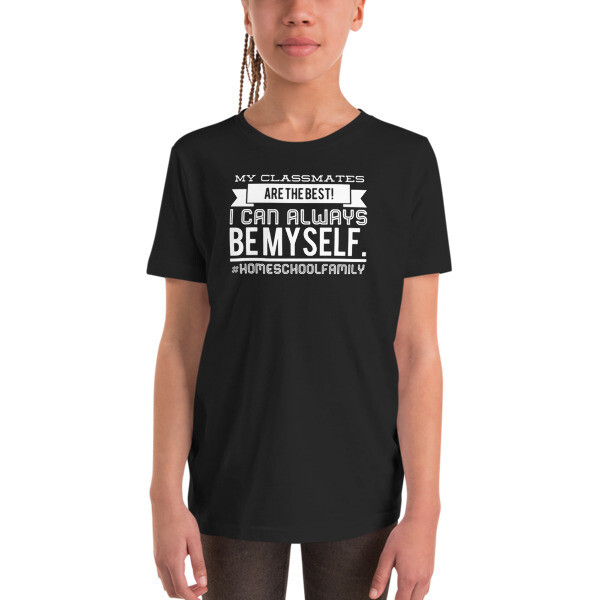 I Can Always Be Myself Youth Short Sleeve T-Shirt (White Design)