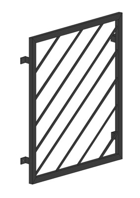 Fenstergitter  "Diagonalstab 1"  Stahl verzinkt wahlweise beschichtet