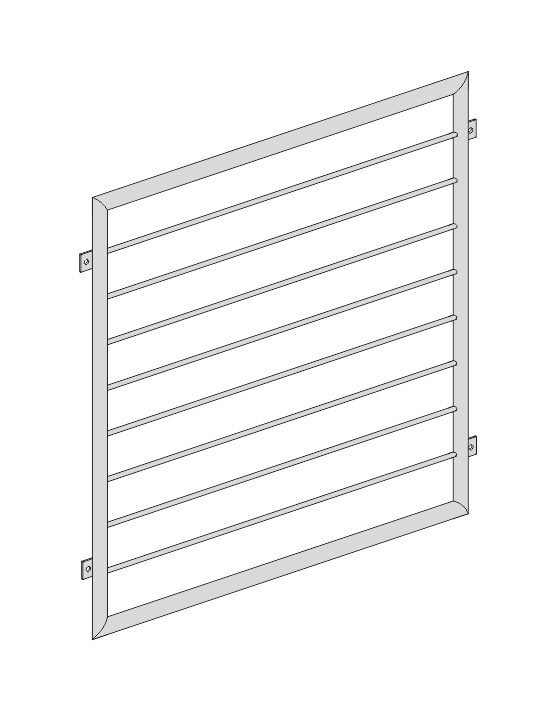 Fenstergitter "Querstab"  V2A Edelstahl